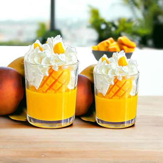 Fresh Coconut Cream and Mango Delight.